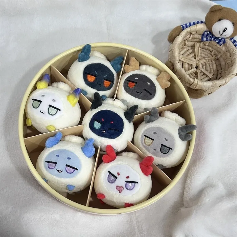 Anime Game Arknights Wang Yu Shu Dragon Bubble Kawaii Cosplay Soft Cotton Dango Doll Keychain Cartoon Mini Toy Figures Fans Gift