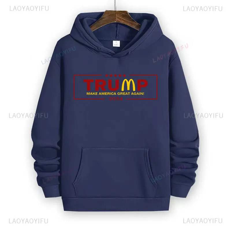 Funny Trump Shirt McDonald Hoodies Pennsylvania Trump 2024 Shirt Trump Warmth Sweatshirt Fashion Casual Wear Unisex Hoodie