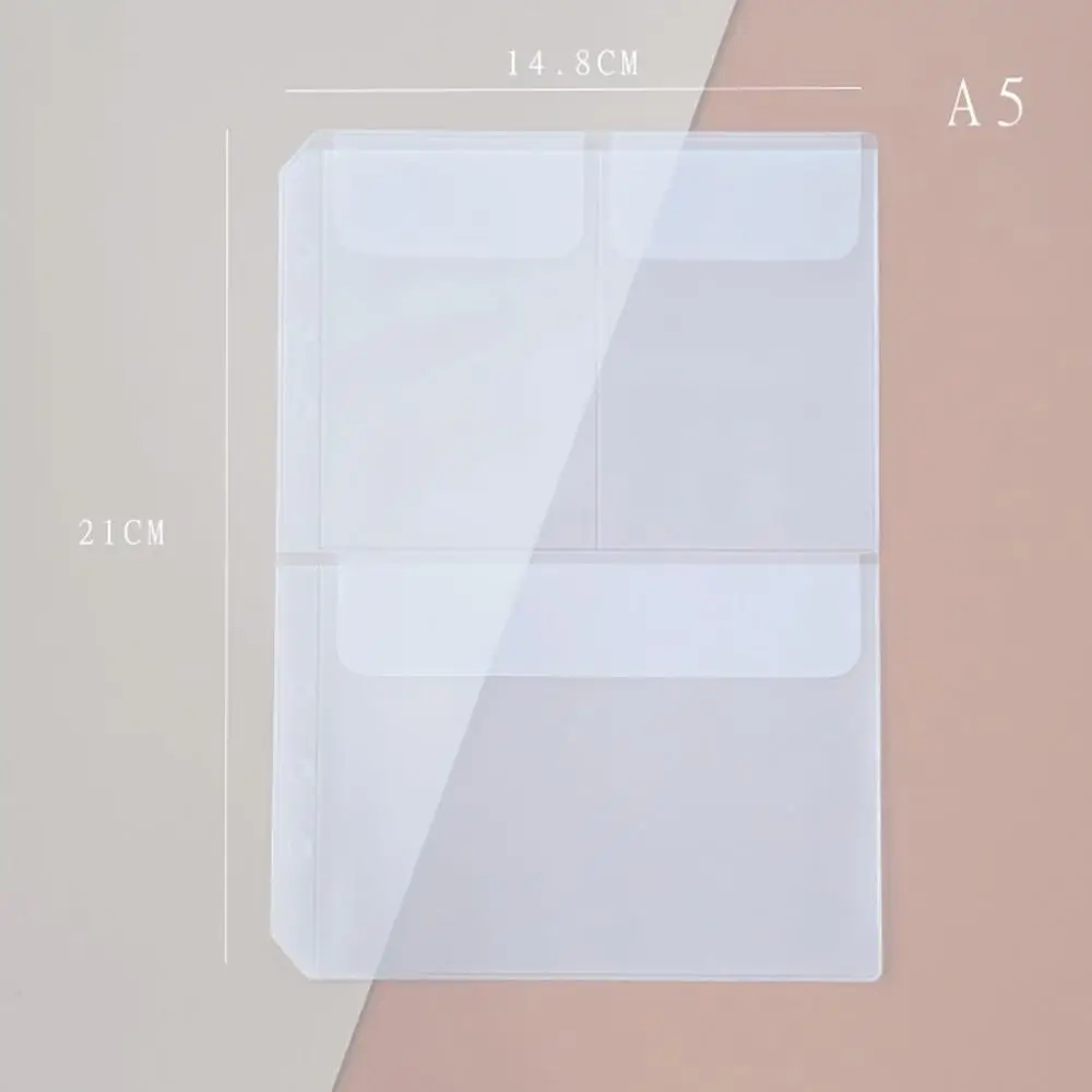 Album Refills Diary Ticket Storage Card Organizer Binder Pockets Binder Folders Document Filing Bags PVC Notebook Pouch Bags