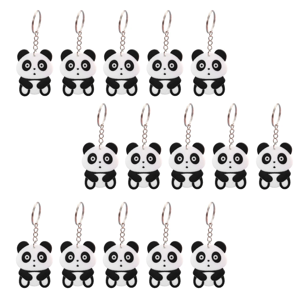 30 قطعة المفاتيح الباندا الكرتون Kawaii المرأة على ظهره Charms حقيبة معلقة حلية ألعاب تذكارية مجوهرات اكسسوارات قسط #6