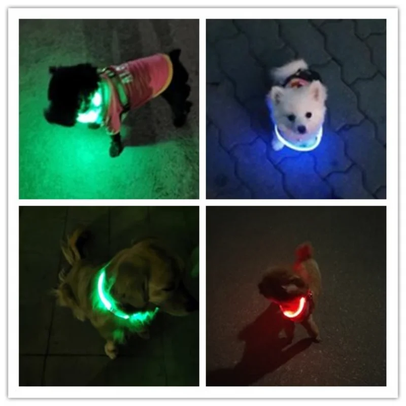 Light-up collar nighttime electric dog collar neon pet flashing collar USB charging light-up necklace safety collar