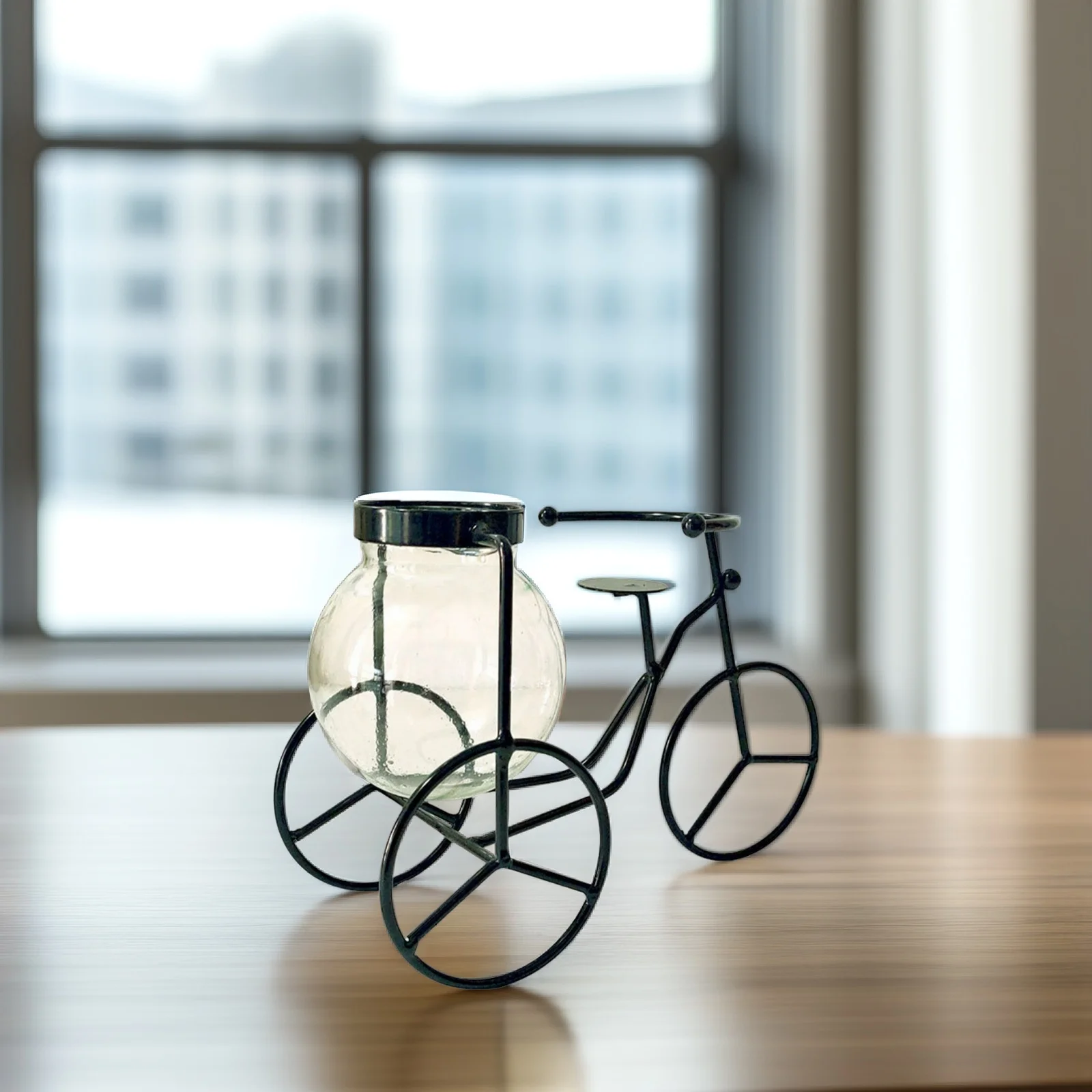

1Pcs Tricycle Shaped Flowerpot Durable Iron Decorative Plant Pot for Bedroom Living Room Office Decor