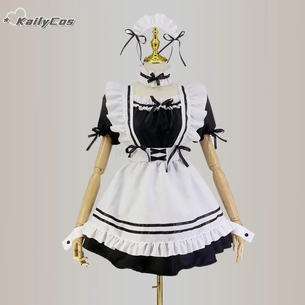 

Japanese Maid Uniform Lovely Girl Student Lolita Dress Cosplay Costume Sweet Cute Cat Cafe Princess Harajuku Kawaii Lingerie