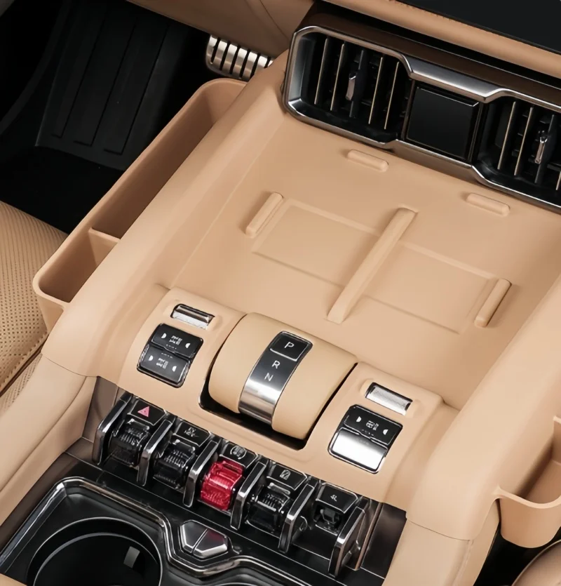New High Quality Car Center Console One-piece Silicone Pad Fit For BYD Leopard 8 Modified Auto Center Console Storage Box Car Up