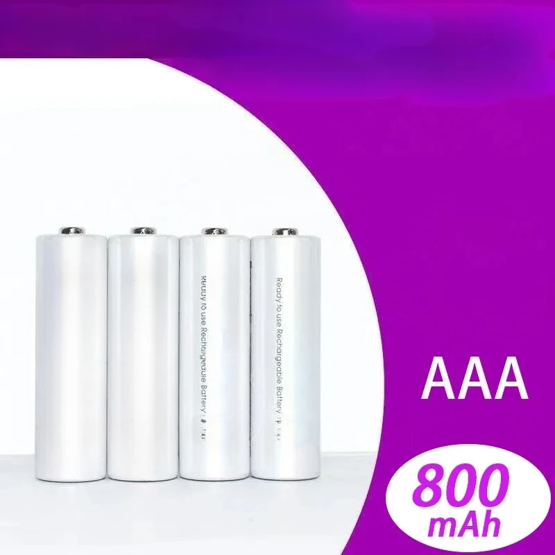 For Electric Toys Flashlight Camera Pre-Charged Battery 800mAh AAA 1.2V NI-MH Rechargeable Batteries