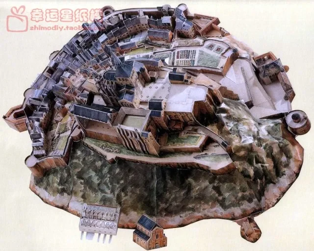 Costruzione di modelli in carta 3D fatti a mano fai-da-te nella montagna di San Michel Francia