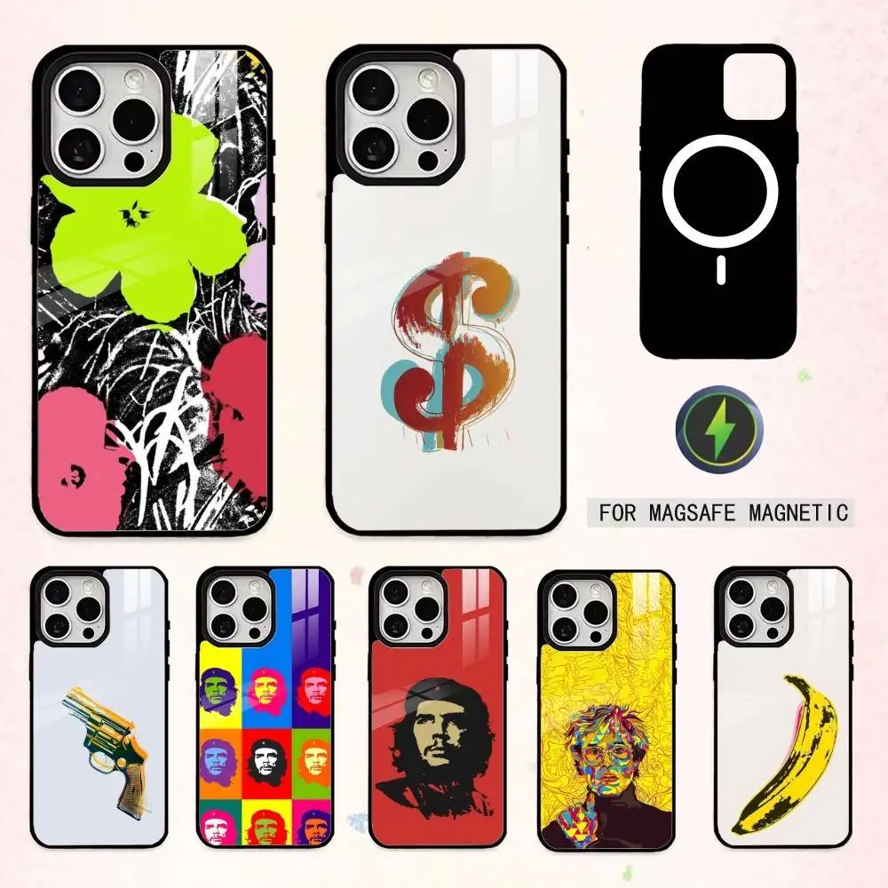 

A-Andy W-Warhol Art Phone Case For iPhone17,16,15,14,13,12,11 Plus,Pro Max Magnetic For Magsafe Wireless Charging
