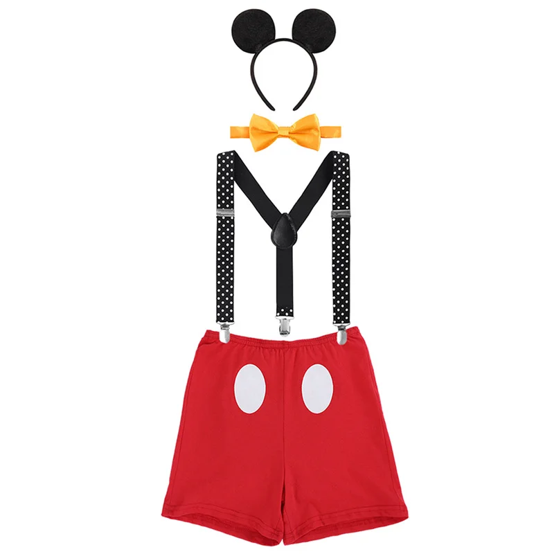 Vestiti del neonato torta Smash Mickey tema 3 pezzi abiti per la prima festa di compleanno festa a tema fotografia puntelli cerimonia Playwear