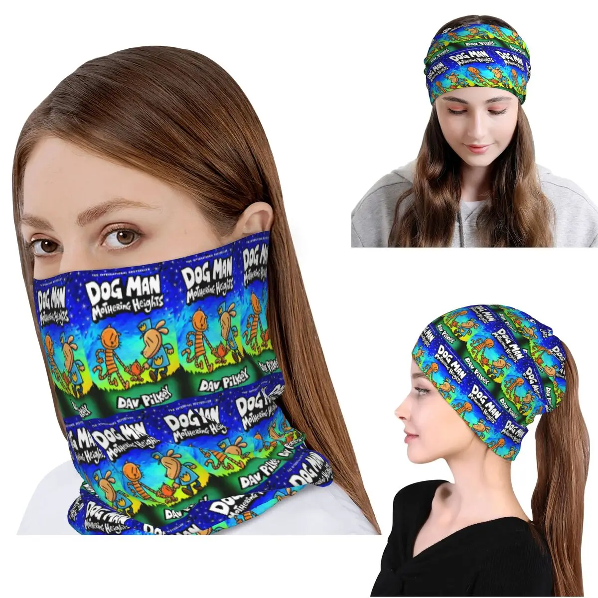 

Dog Man Dogman Movie 2025 Comic Bandana Neck Gaiter Wrap Scarf Multi-use Headwear Beanies Hat Unisex Adult Winter