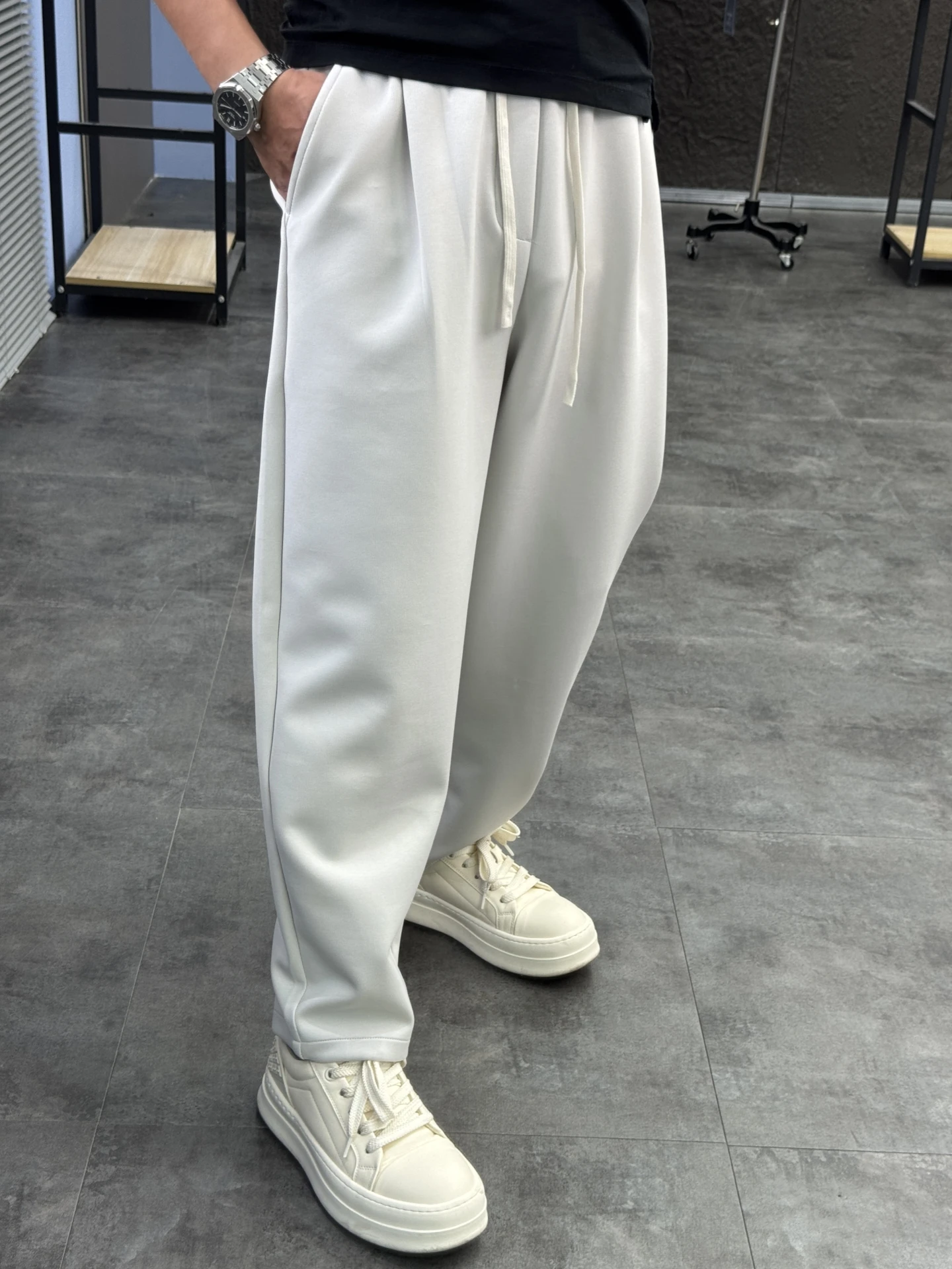 

Svip Cloud Peak Высококачественные удобные мужские повседневные брюки Thiened, осенние модные однотонные брюки для отдыха с ножом ape