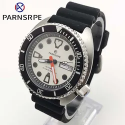 Parnsrpe - Men's Watch, Night Full Luminous Dial, Stainless Steel Waterproof Case, Comfortable Rubber Strap, Men's NH36 Watch