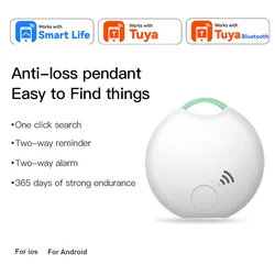 Mini Tag Anti Lose Alarm Work with Tuya Smart Life Wireless Bluetooth Tracker Child Bag Wallet Key Pet Finder Cats Dog Locator
