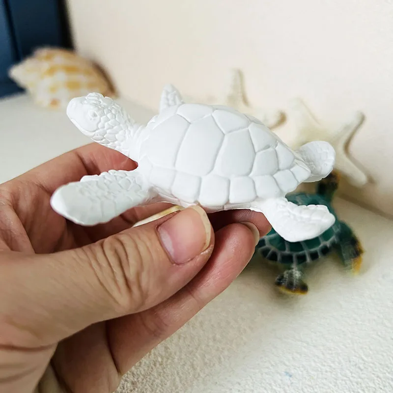 Sea Turtle Epoxy Resin Mold Cute Turtle Fish Tank Decorative Ornaments DIY Gypsum Concrete Mold Soap Clay Mould