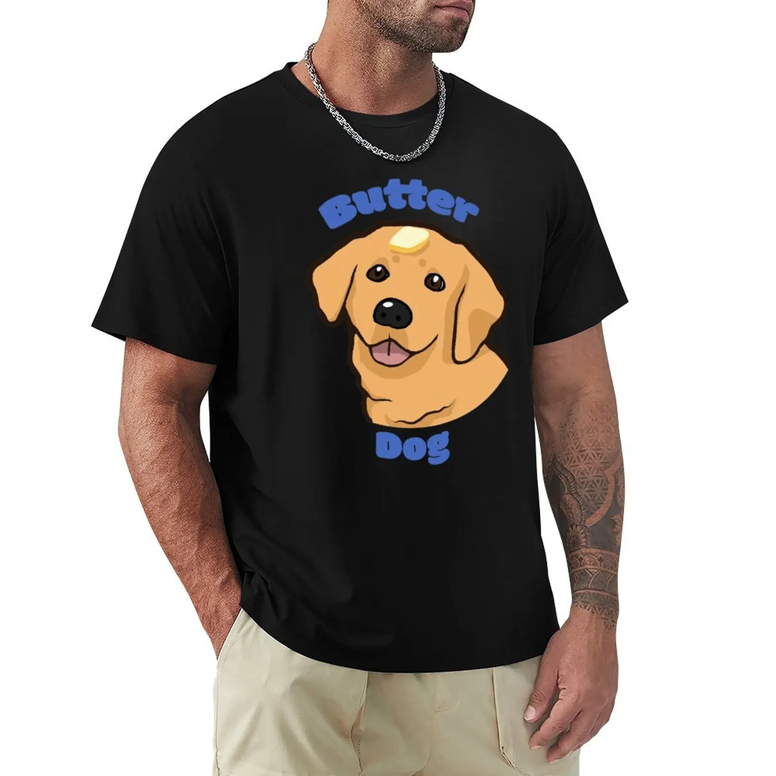 Butter Dog Meme T-Shirt Novelty Graphic Tee Shirt
