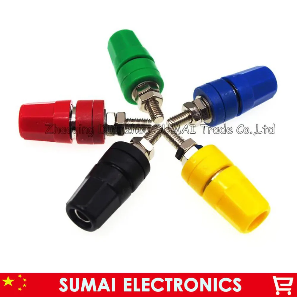 High Quality 4mm Binding Post/Terminal,4mm Socket/Jack,Large Current,24A/30VAC-60VDC,5 Colors Choose