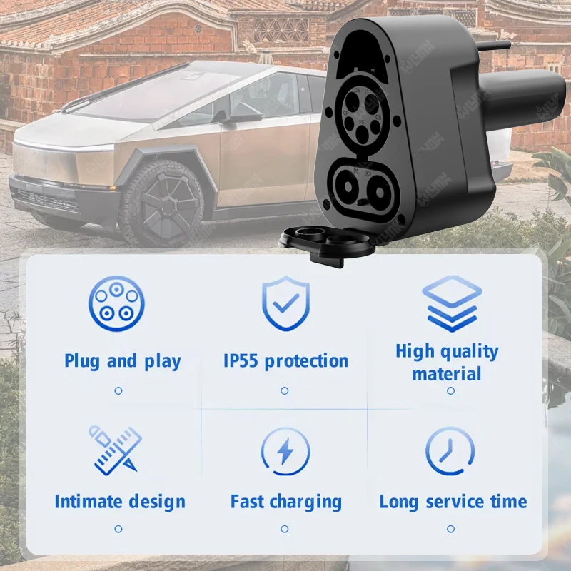 Olink 도매 새로운 EV 충전기 어댑터 지원 사이버 트럭 충전기 NACS 충전기 DC 250kw CCS1 테슬라 어댑터 썸네일 6