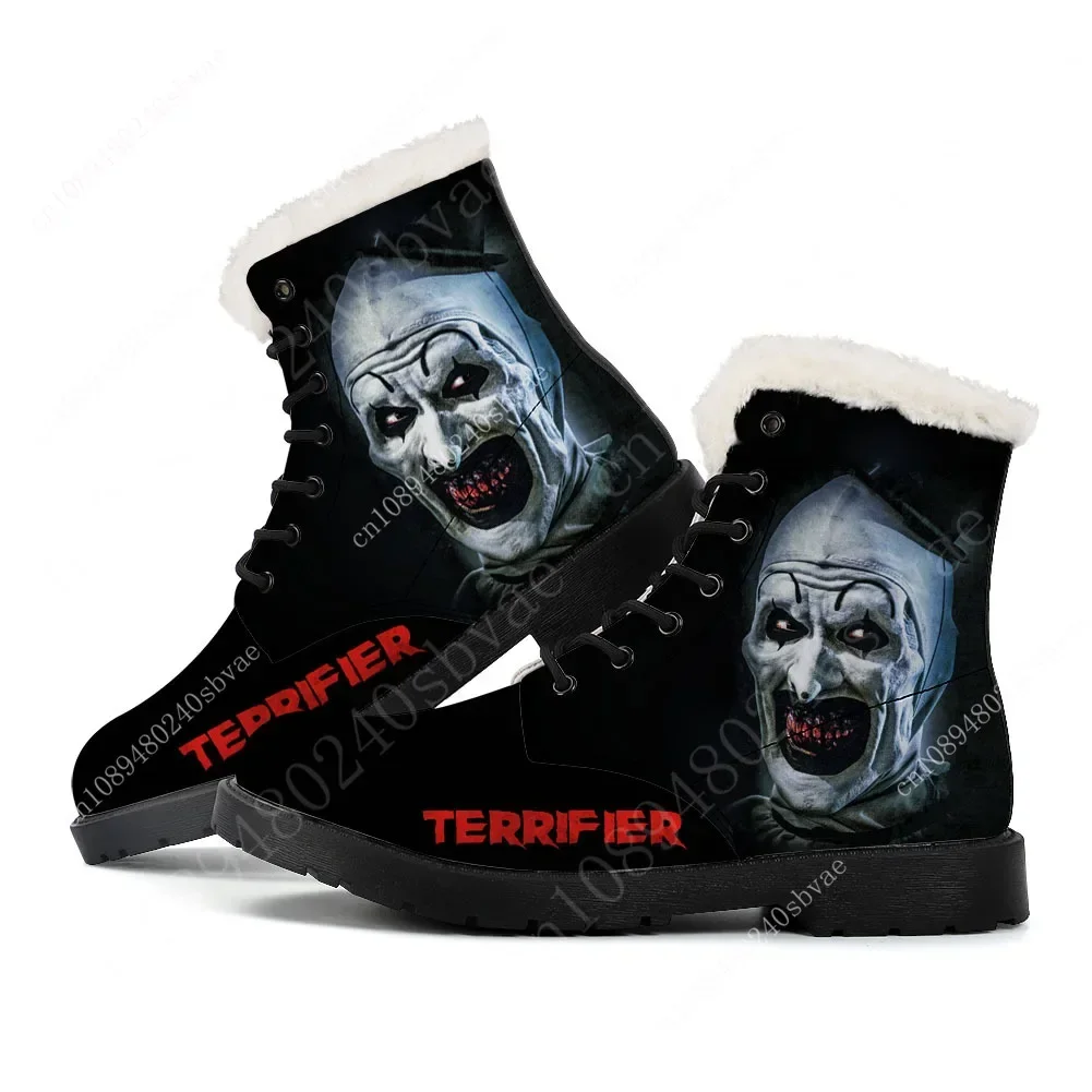 

Terrifier Clown halloween Plush Flat Boots HI Mens Womens Teenager Custom Boot High Quality Couple Customized shoes Sports Shoes