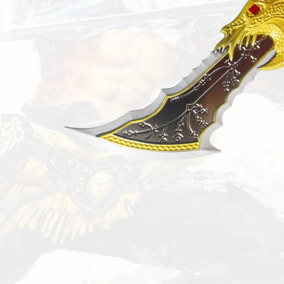 7,1 Zoll God of War Kratos Metall Katana Schwert Japanische Katana Original Samurai Säbel Ninja Messer Cosplay Zubehör Prop Spielzeug