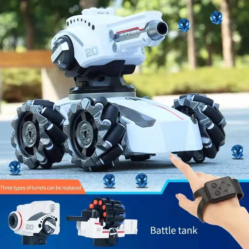 RC car Large 4WD Gesture Induction 360° Reversal Toy Tank radio controlled Water Bomb Tank Spray Electric Drift Car Children