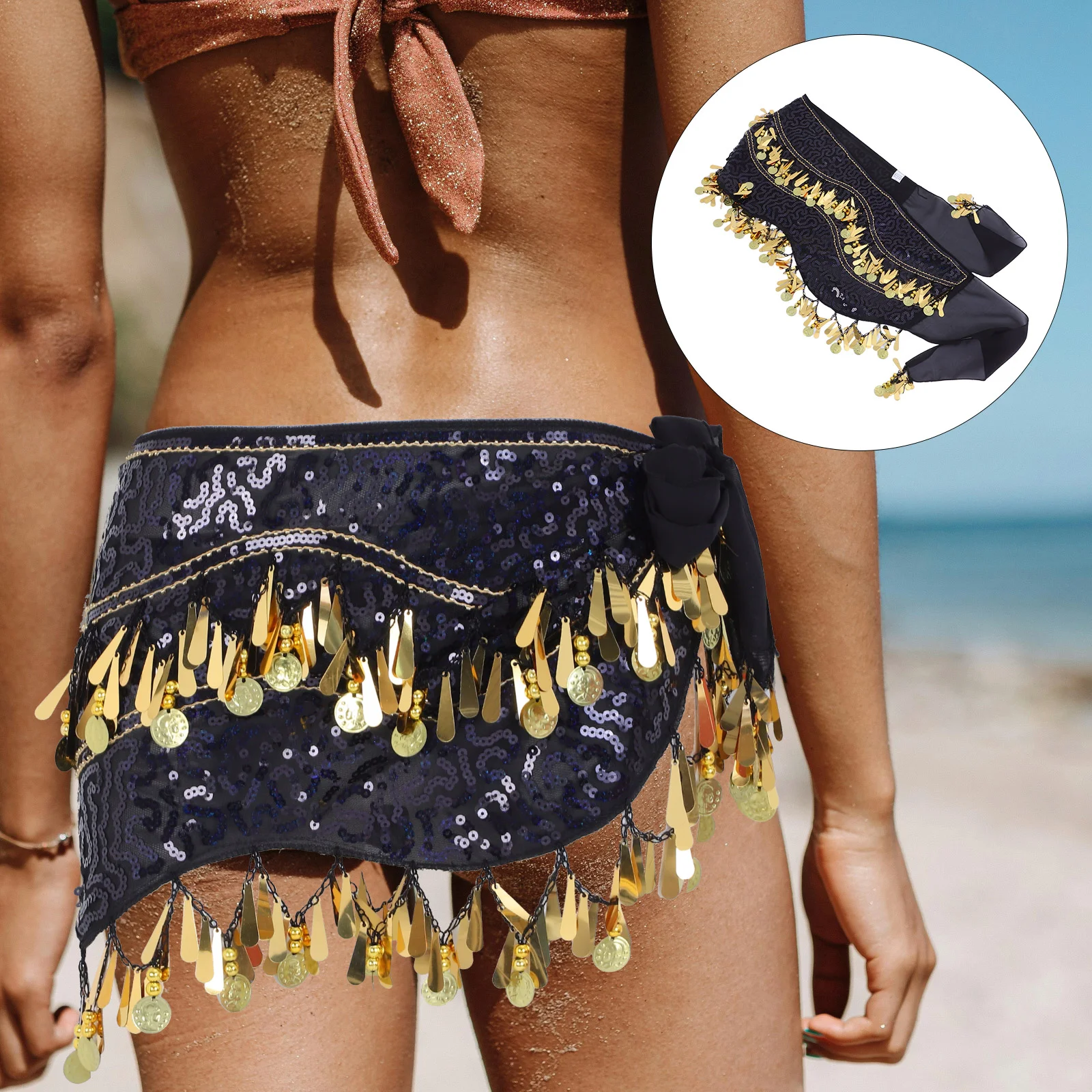 

Chiffon Hip Belt Women Adjustable Gypsy Hip Scarf Tassel Design Comfortable Dance Accessories Gypsy Style