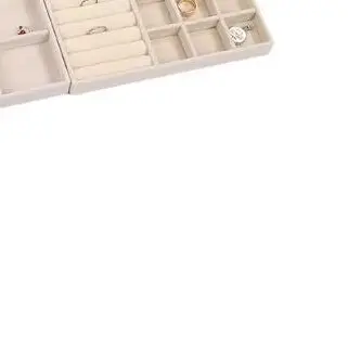 

Бархатный лоток для демонстрации ювелирных изделий с несколькими отделениями для колец, серег, браслетов, ожерелий, ящик для хранения, органайзер, чехол