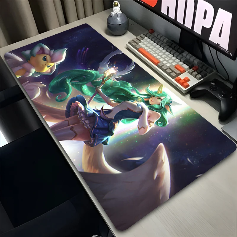 

Mouse Pad Office PC Gaming Accessories Keyboard Pad Anime HD Print Mousepad Laptop Desk Mouse Mat HD L-league Of Legends Soraka