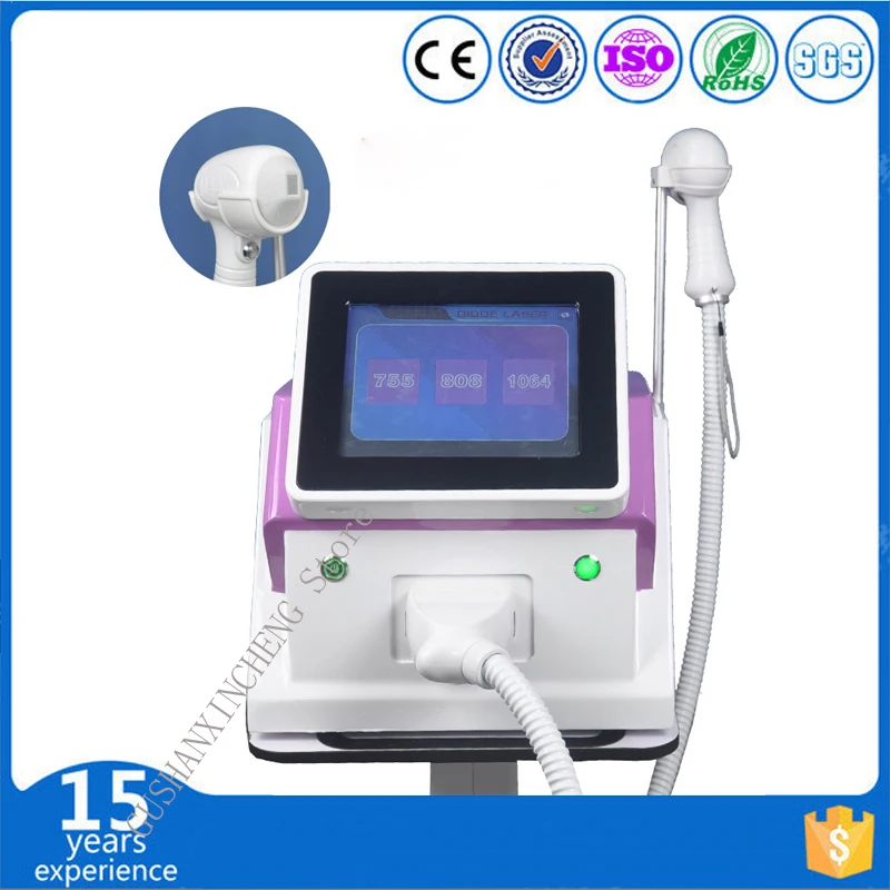 

3 Wavelength Diode 755 808 1064nm Hair Removal Machine Cooling Head Permanent Painless Epilator