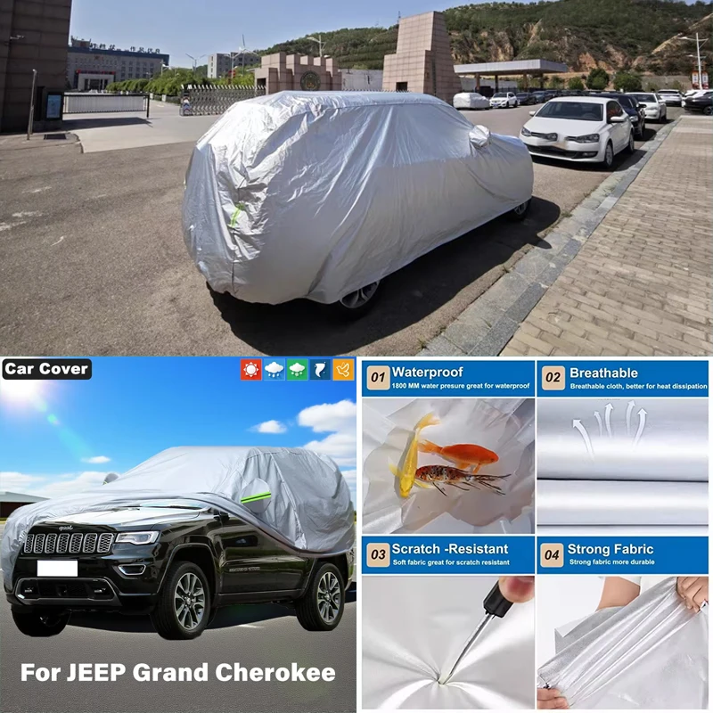 

Для JEEP Grand Cherokee уличная защита полный автомобильный чехол снежный чехол солнцезащитный козырек водостойкий пылезащитный внешние автомобильные аксессуары