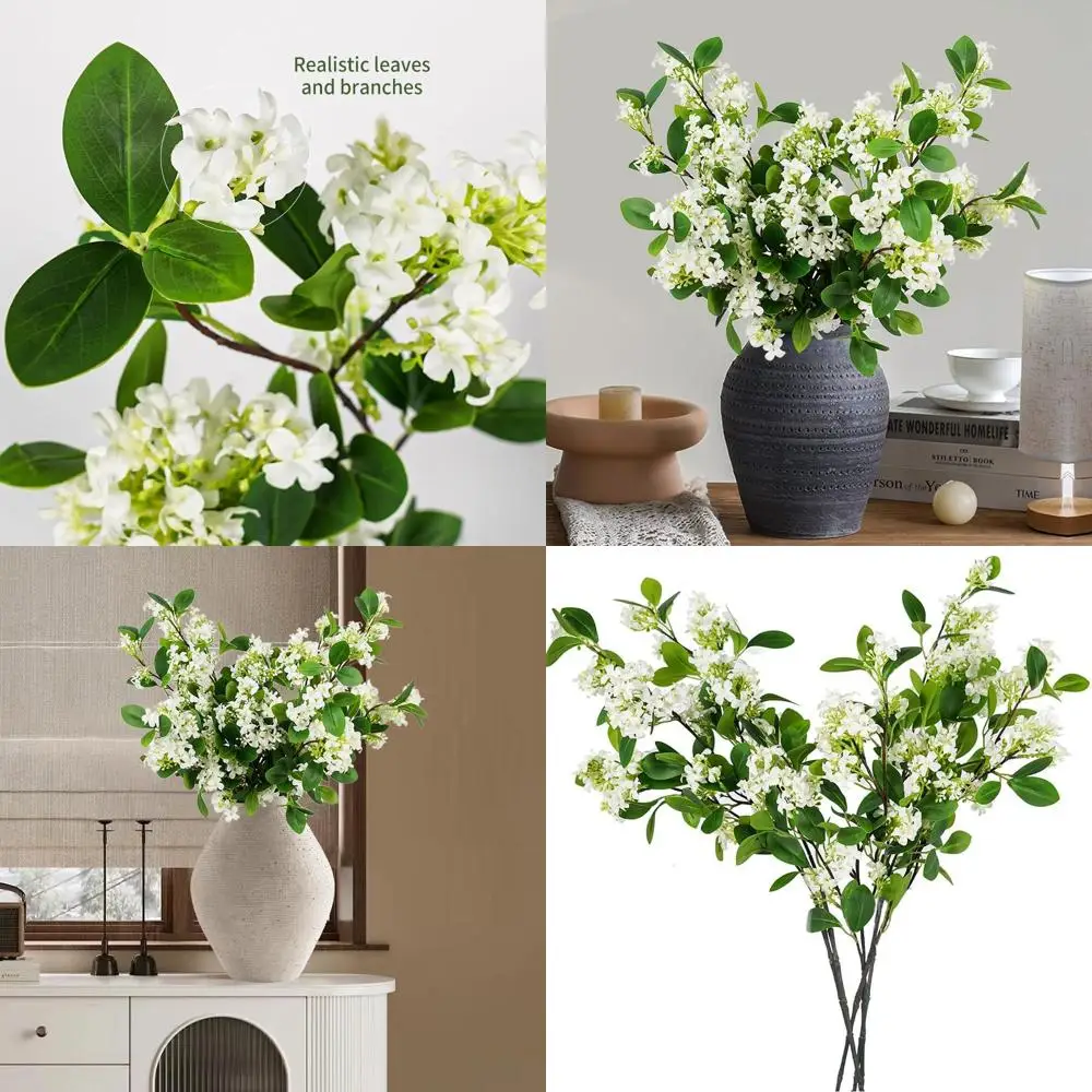 

Artificial Plants,6PCS 32" Green Faux Branches for Vase Faux Greenery Stems,Artificial Plants Fake Plants for Shop Garden Office