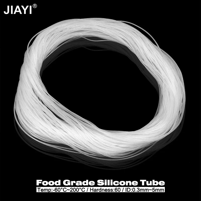 5M 10M Transparent Food Safe Silicone Hose ID 0.5mm-1mm-2mm-3mm-4mm High Temp Soft Odorless Tube for Water Dispenser & Brewing