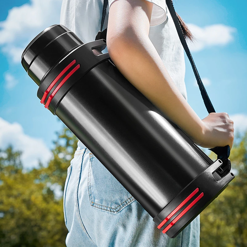 زجاجة ترمس من الفولاذ المقاوم للصدأ ، قارورة مفرغة ، سعة كبيرة ، كوب ماء معزول ، السفر في الهواء الطلق ، الحفاظ على الدفء #5