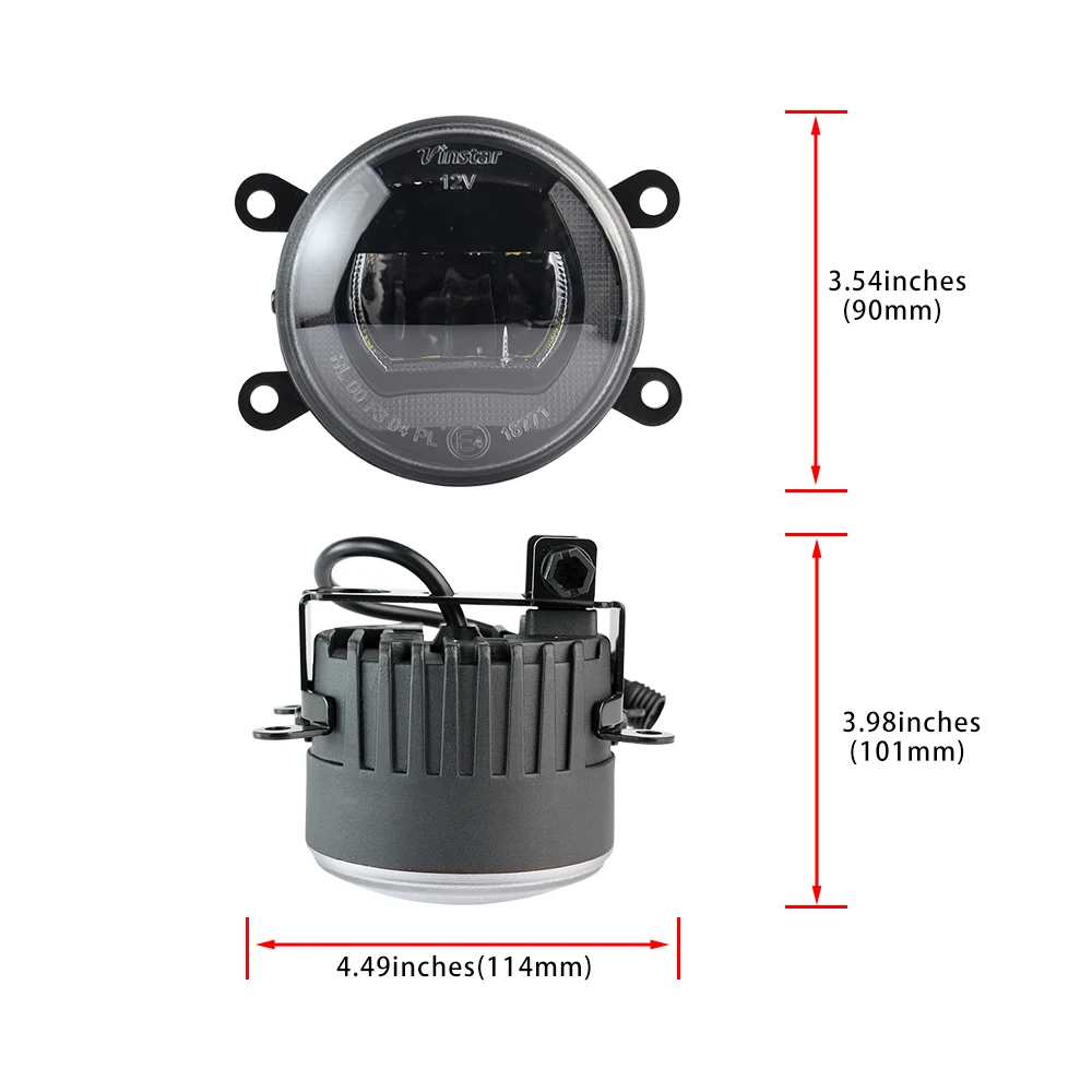 New Set Led Specific Fog Light Assembly For Range Rover MK3 Sport For Freelander 2 LF For Discovery MK V White Guide Halo Rings