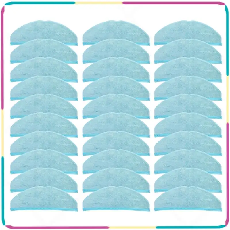 

B13C 30 Pcs Mop Cloth Pads For Conga 8090 Ultra / 9090 Robot Vacuum Cleaner Rag Microfiber Cleaner Rags Vacuum Cleaner Parts