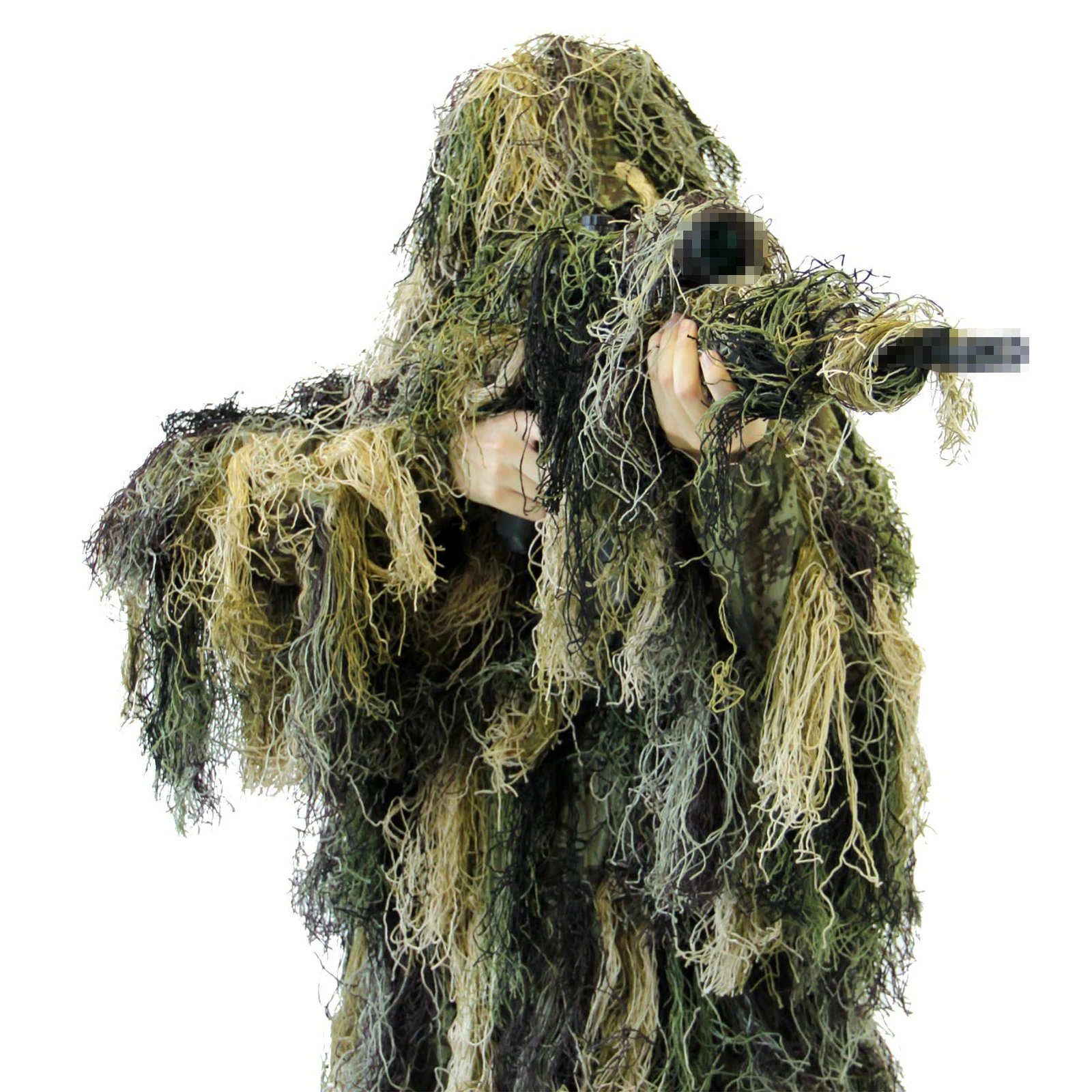 JOAXOR Warrior Ghillie-Anzug für Herren, Tarnanzug für die Jagd, Militär-Scharfschützen, Airsoft, taktische Tarnausrüstung für Jäger