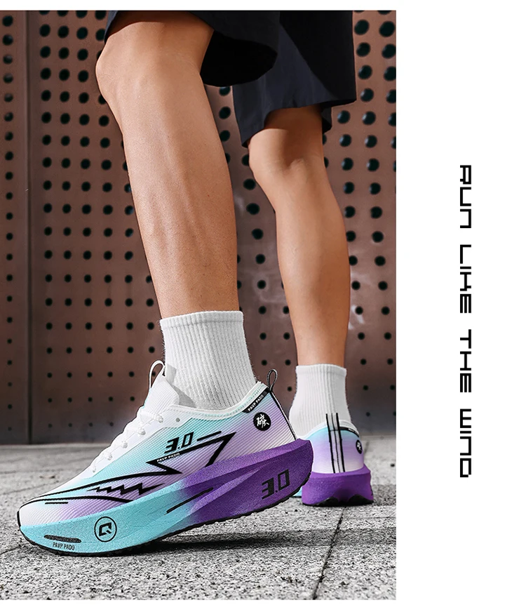 Herren-Laufschuhe mit Carbonplatte, speziell für Marathonläufe, atmungsaktive, leichte Sportschuhe, bequeme Damen-Sneaker. – Detail 21