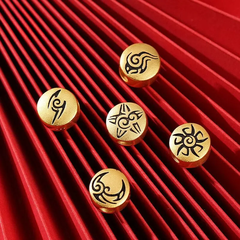 Sand, gold, black, gold, sun, moon, nebula, electric five element transport beads, bracelets, and separated beads