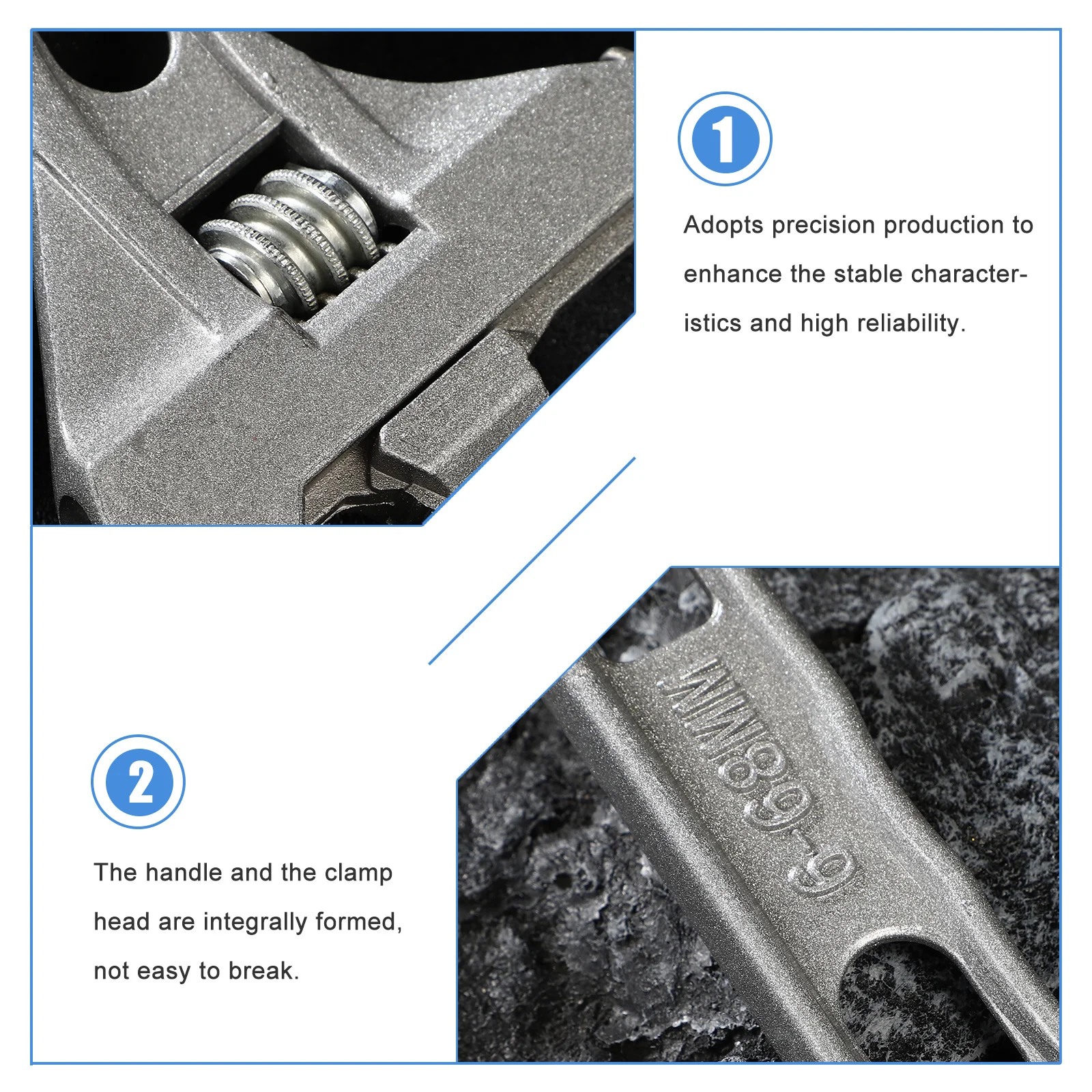 

2Pcs Basin Wrench Adjustable Heavy Duty Spanner for Bathroom Kitchen Faucet Valves Nuts Strainer Basket Repair Tools