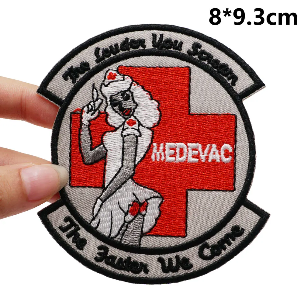 medical treatment Tactical Embroidery Patches for Backpacks and Clothing military Accessories with Hook backing or iron back