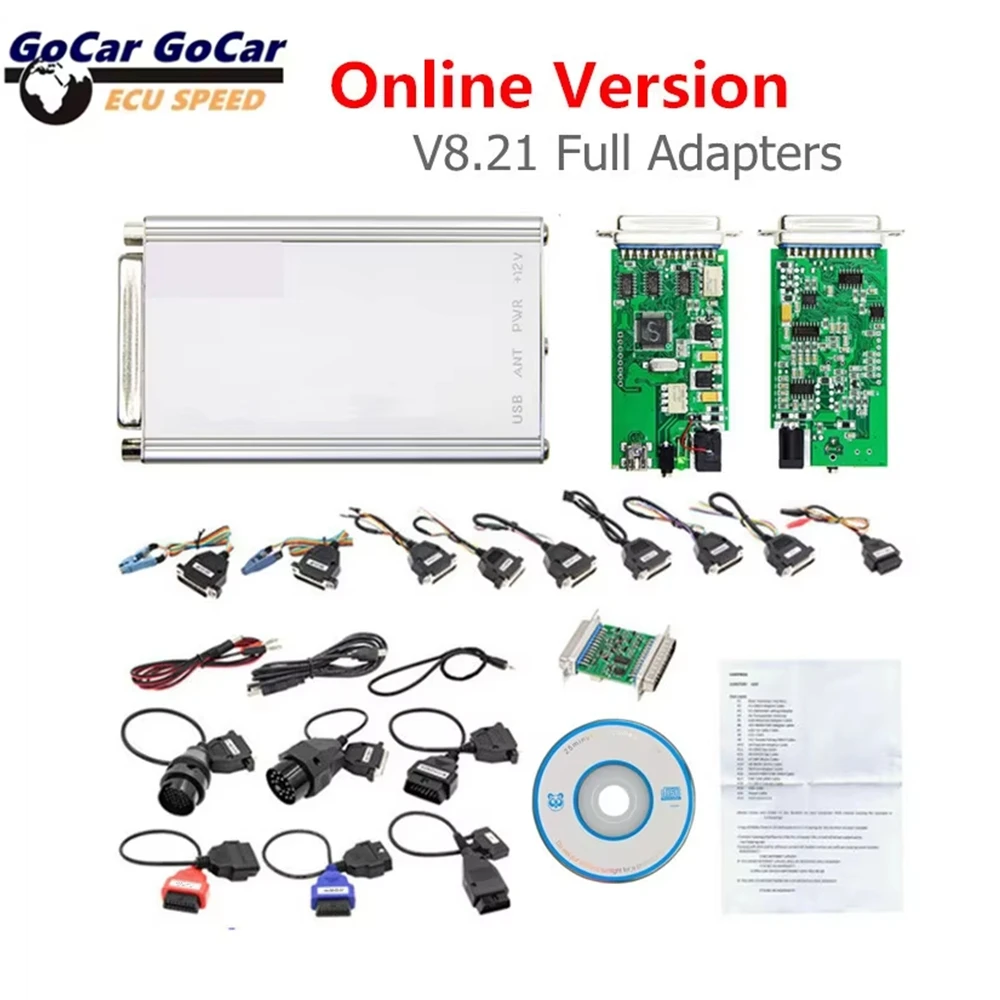 

Newest Carprog V10.93 V8.21 All 21 Car Adapters Prog 13.77 10.93 8.21 Online ECU Chip Debugging ECU Programmer Airbag Reset Tool