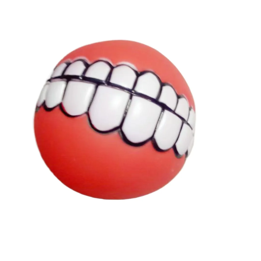 1pc Rubber Dog Toys Squeaky Cleaning Tooth Dog Chew Toy Small Puppy Toys Ball Bite Resistant Pet Supplies Petshop Diameter