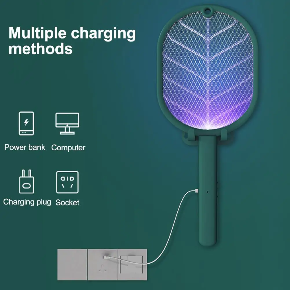 Rakieta na owady lampa zabijająca komary porażenie prądem pułapka na muchy lampa ładująca USB lato owady muchy UV packa na muchy U1T3