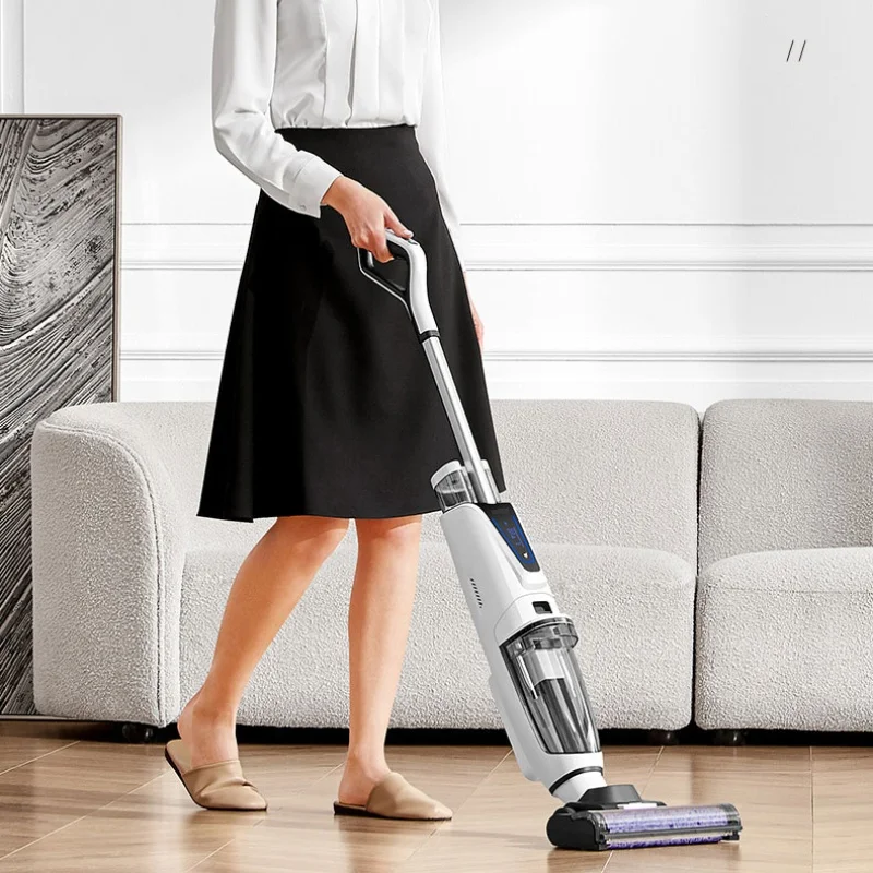 5500pa Cordless Wet Dry Vacuum Cleaner Auto Dry Rolling Brush Floor Washer For Household Hotel