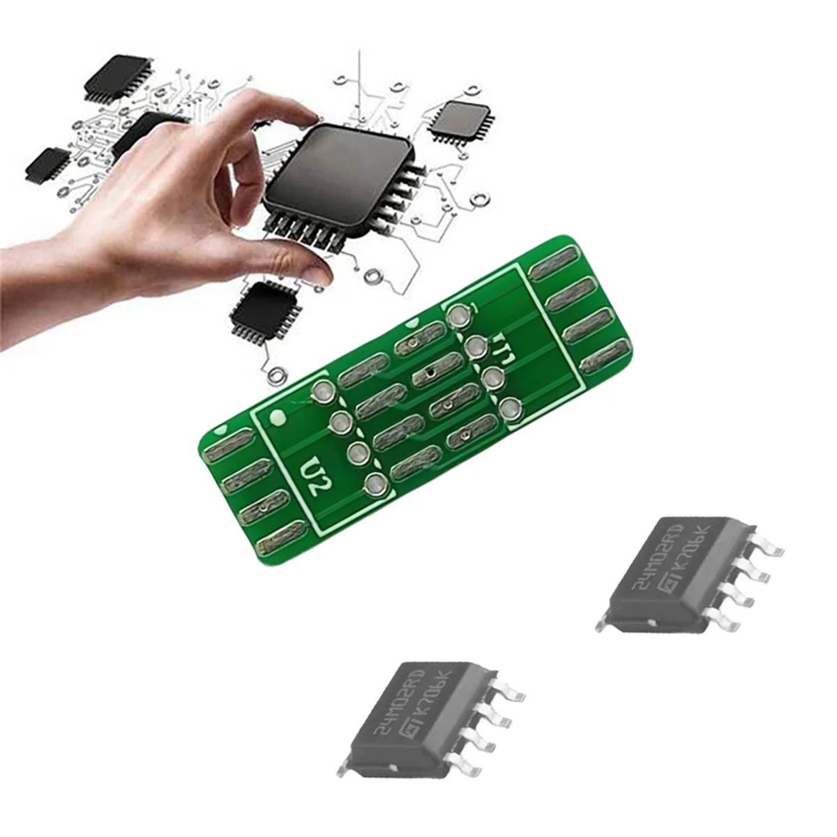 SVFE-g(4M)2x2M Expansion Chip+Expansion Board for Quansheng UVK5 UVK6 Intercom Expansion