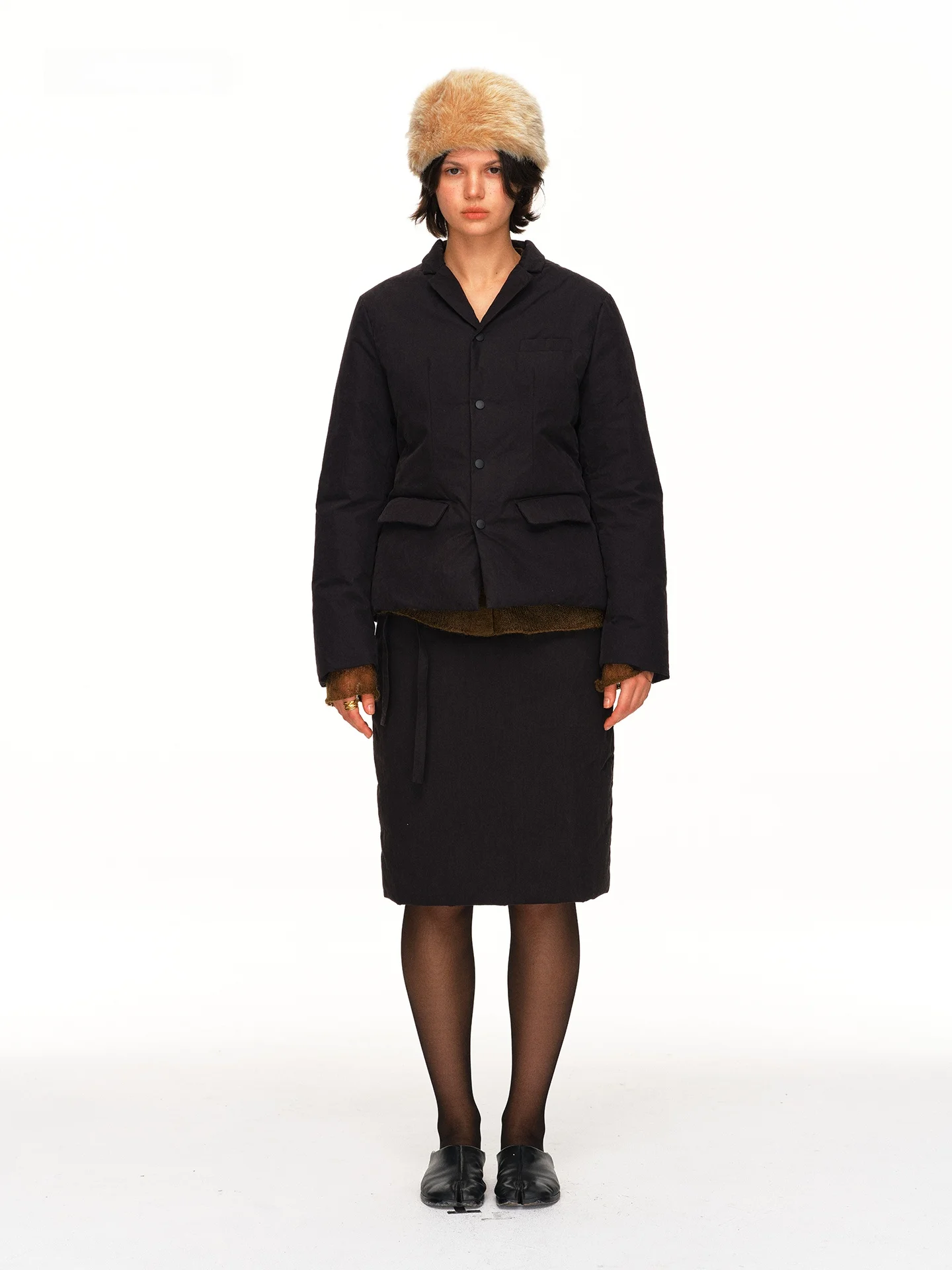 

Утепленная хлопковая куртка-пуховик с юбкой и пуховым наполнителем, теплая, приталенная, от китайского бренда, женская зимняя модная одежда