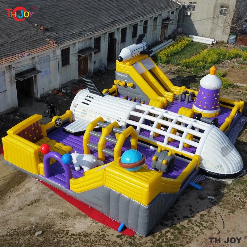 Freies Schiff zum Hafen, 20x12m Space shuttle Thema große aufblasbare Funcity Spielplatz Riesen aufblasbare Burg Bounce House Slide Combos