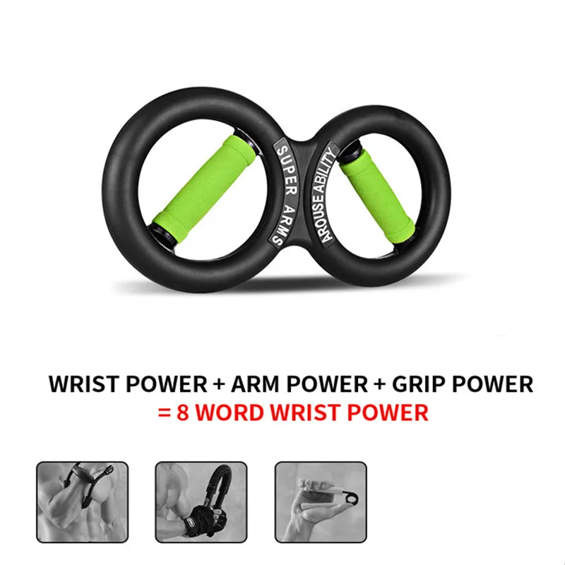 8-Word Chest Expander Wrist Power Device Exercises Arm Chest Muscles Spring Arm Bar Portable Home Fitness Training Spring Grip