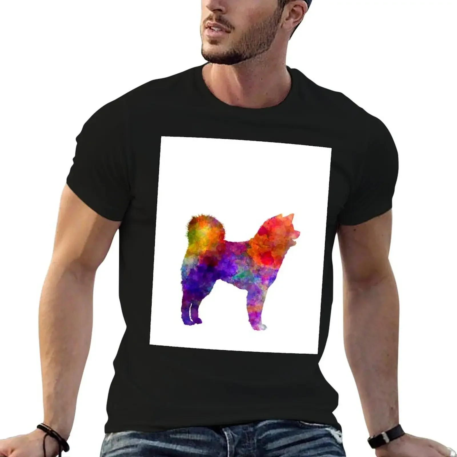 

Akita Inu 01 in watercolor T-Shirt graphic t shirt vintage anime custom shirt sweat shirts, men