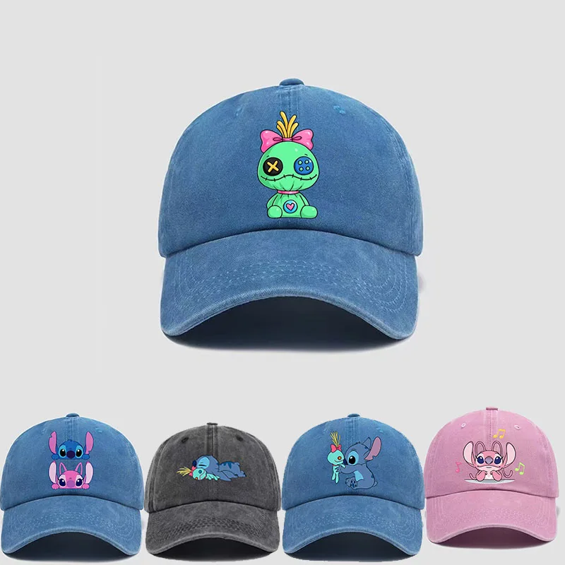 

Kawaii Stitch Disney Baseball Caps Kids Outdoor Peaked Cap Hats Children Cartoon Stitch Sun Protection Hat Adjustable Hats Gifts