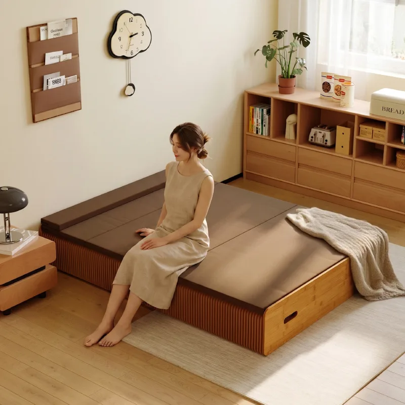 Organ paper folding bed lunch break nap bed office home simple bed creative multi-functional telescopic invisible paper
