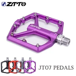 ZTTO MTB Ultralight Flat Pedal CNC Aluminum Alloy AM Enduro Bike Smooth Bearings 9/16 Thread  For Gravel Mountain Bike JT07